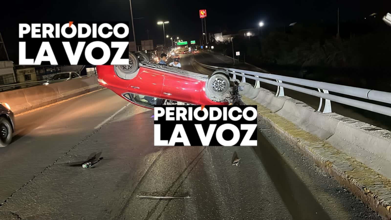 Jóvenes trabajadores de APTIV sufren lesiones tras volcadura en puente