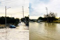Lluvia torrencial colapsa vialidades en Ciudad Acuña