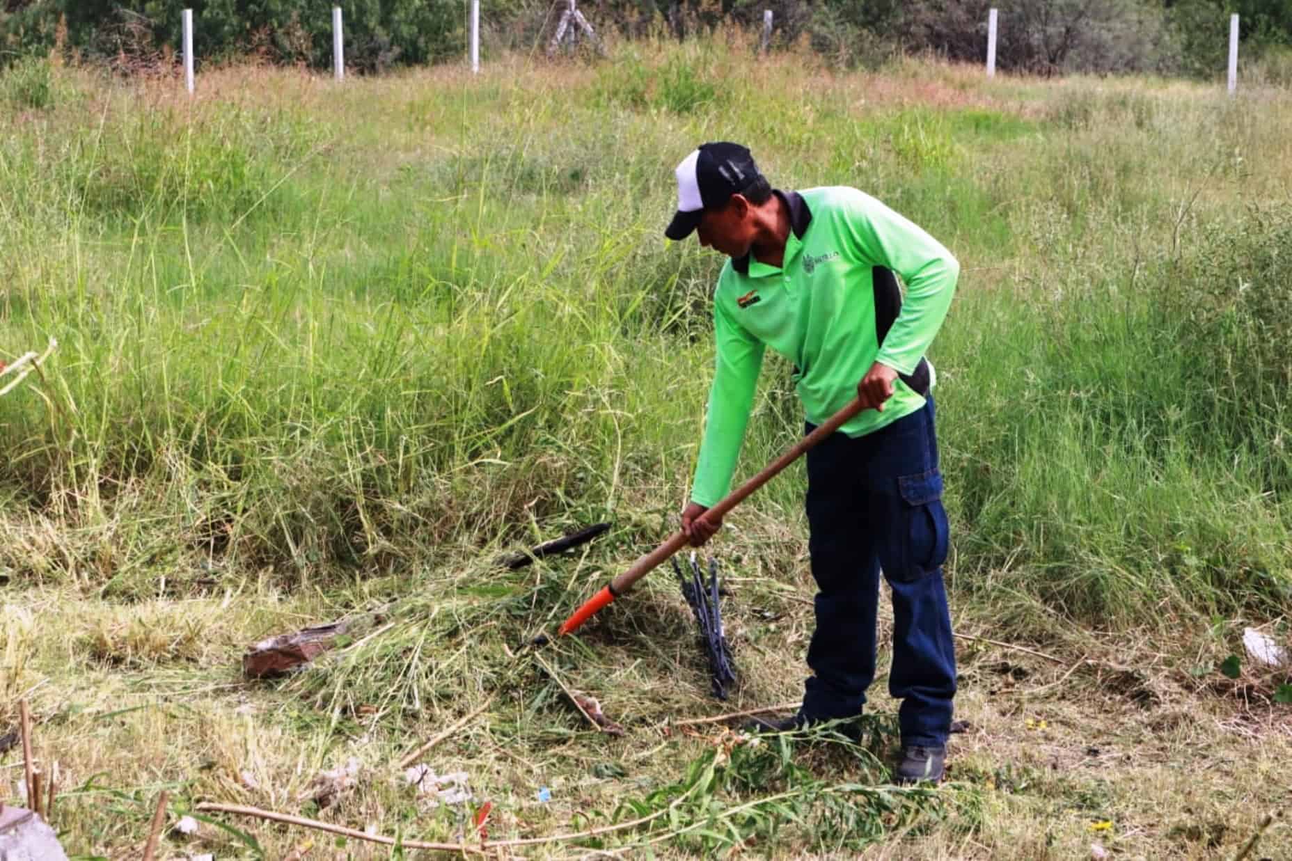 Programa Aquí Andamos Limpia Puente Peatonal en Saltillo