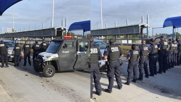 Realiza CBP sorpresivo simulacro en el Puente Internacional Uno