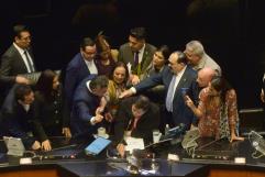 Incidente entre Alito Moreno y Fernández Noroña durante sesión en el Senado