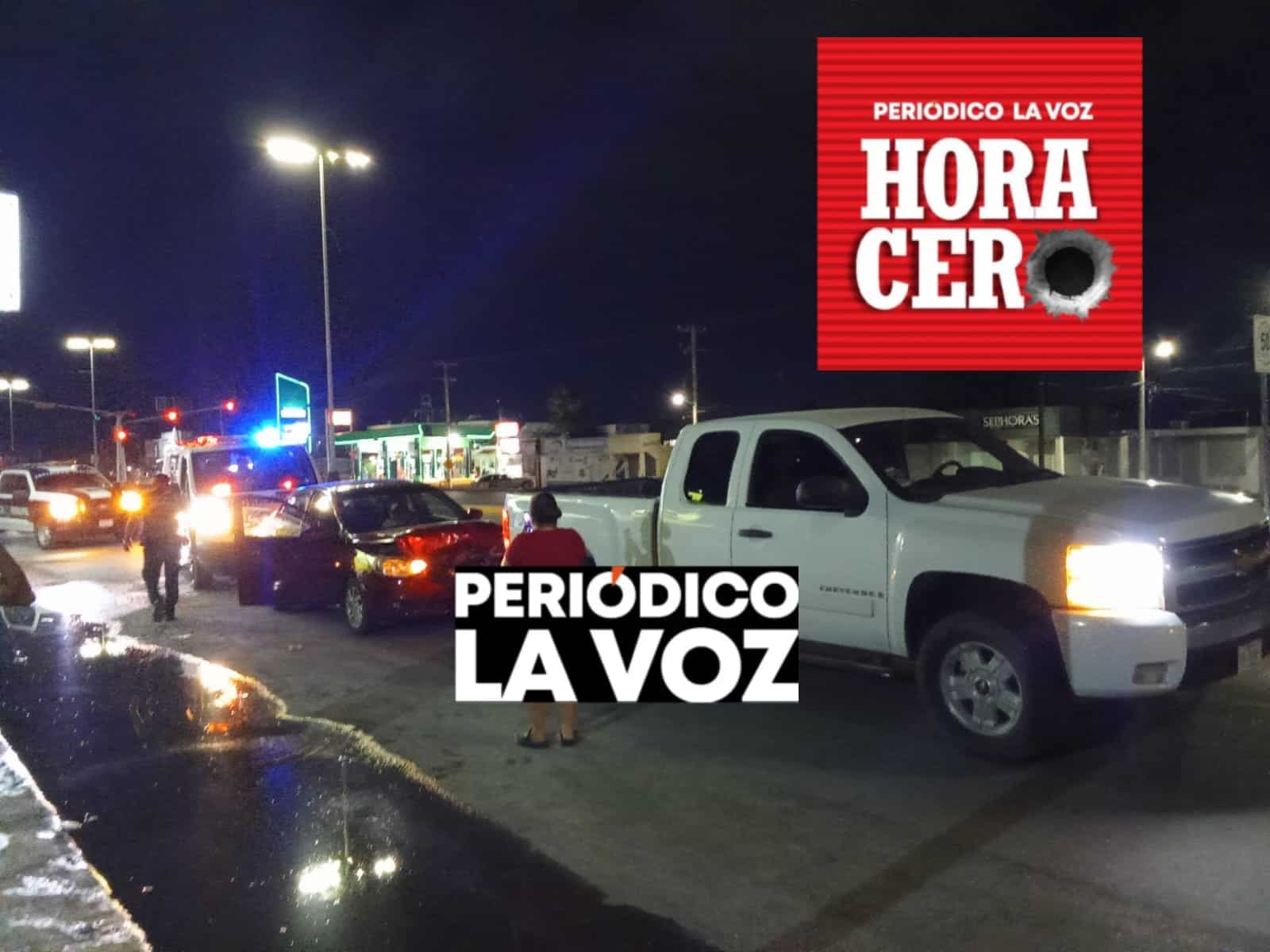 Frunce su auto en choque por alcance