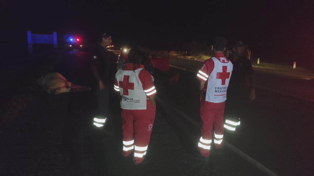 Resulta mujer herida En accidente carretero