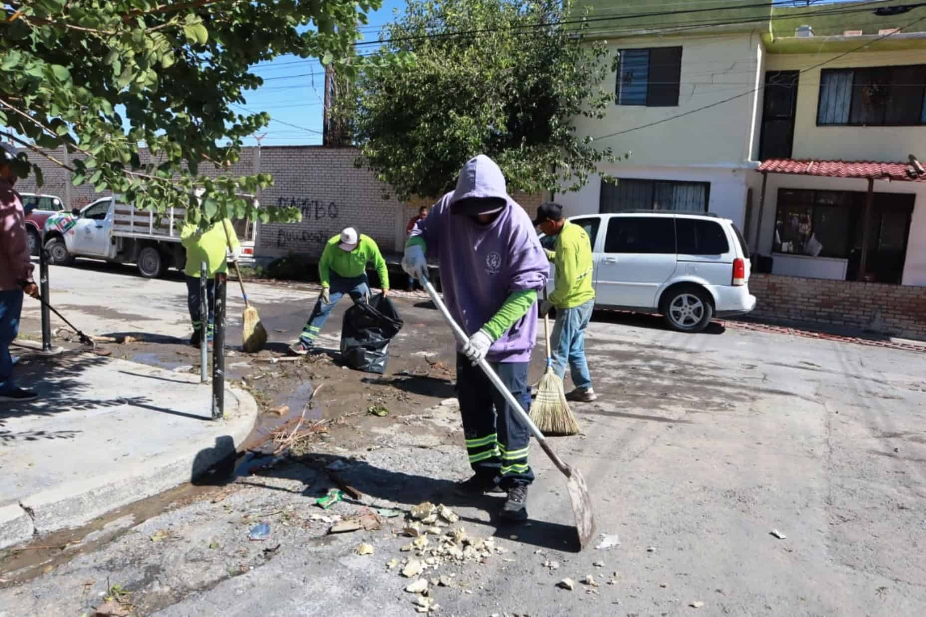 Rehabilitación urbana en Saltillo tras fuertes lluvias