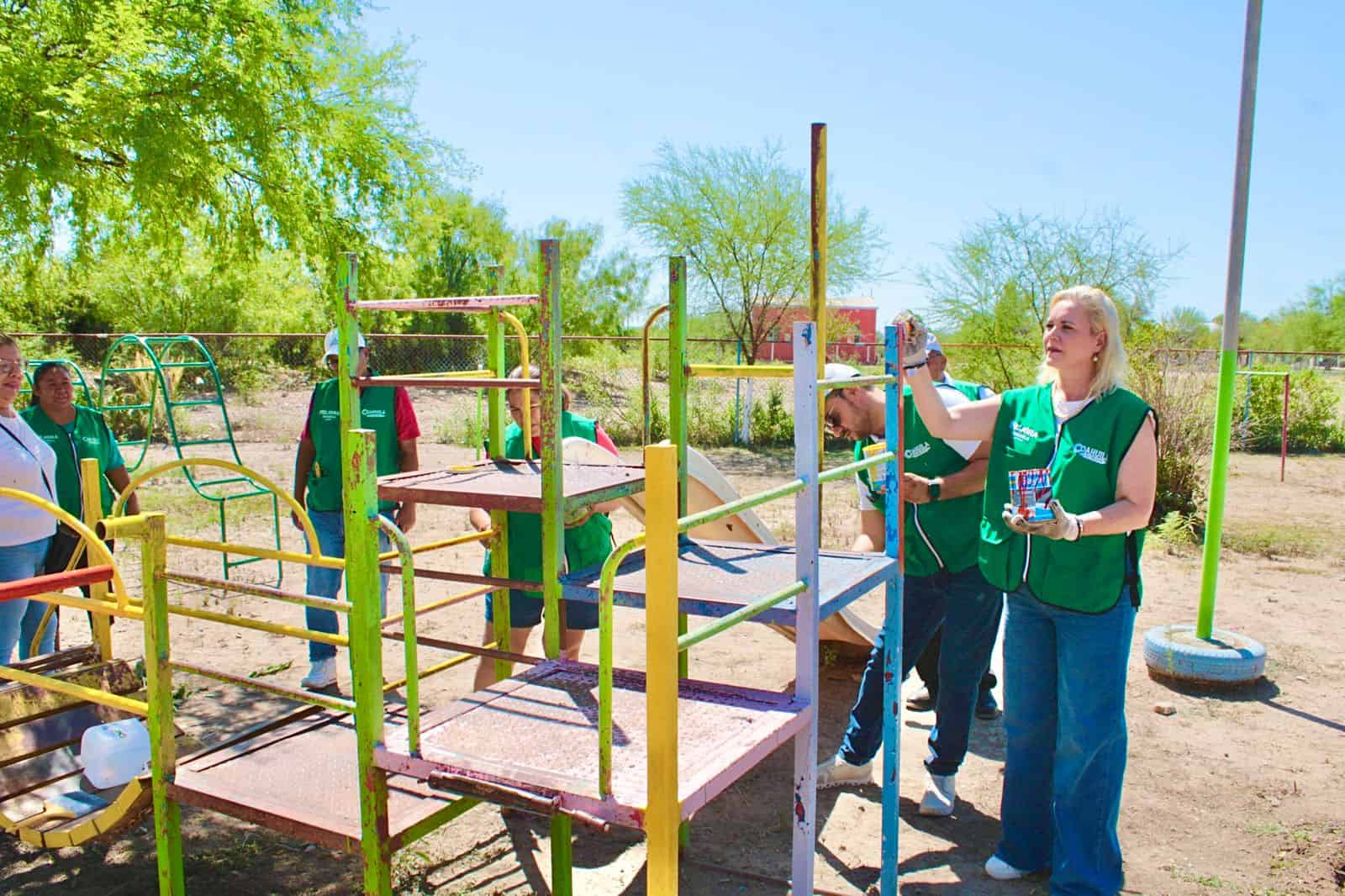 Ponen en marcha el programa "Pinta Tu Escuela" en el Jardín de Niños Jaime Torres Bodet