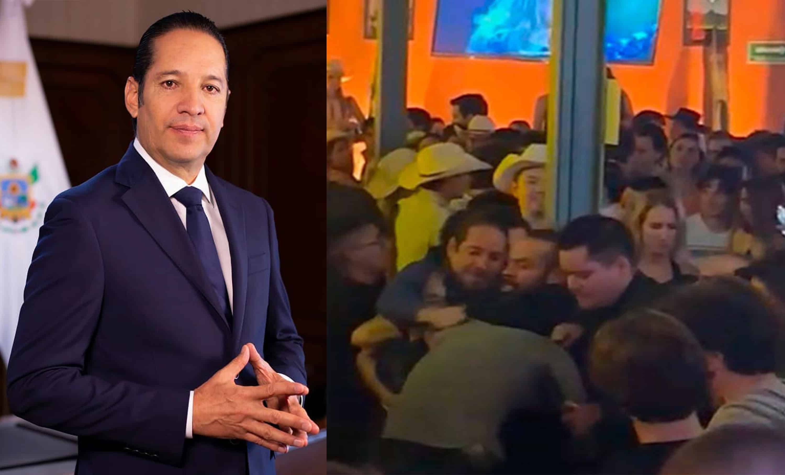 VIDEO: Exgobernador de Querétaro protagoniza pelea en un bar