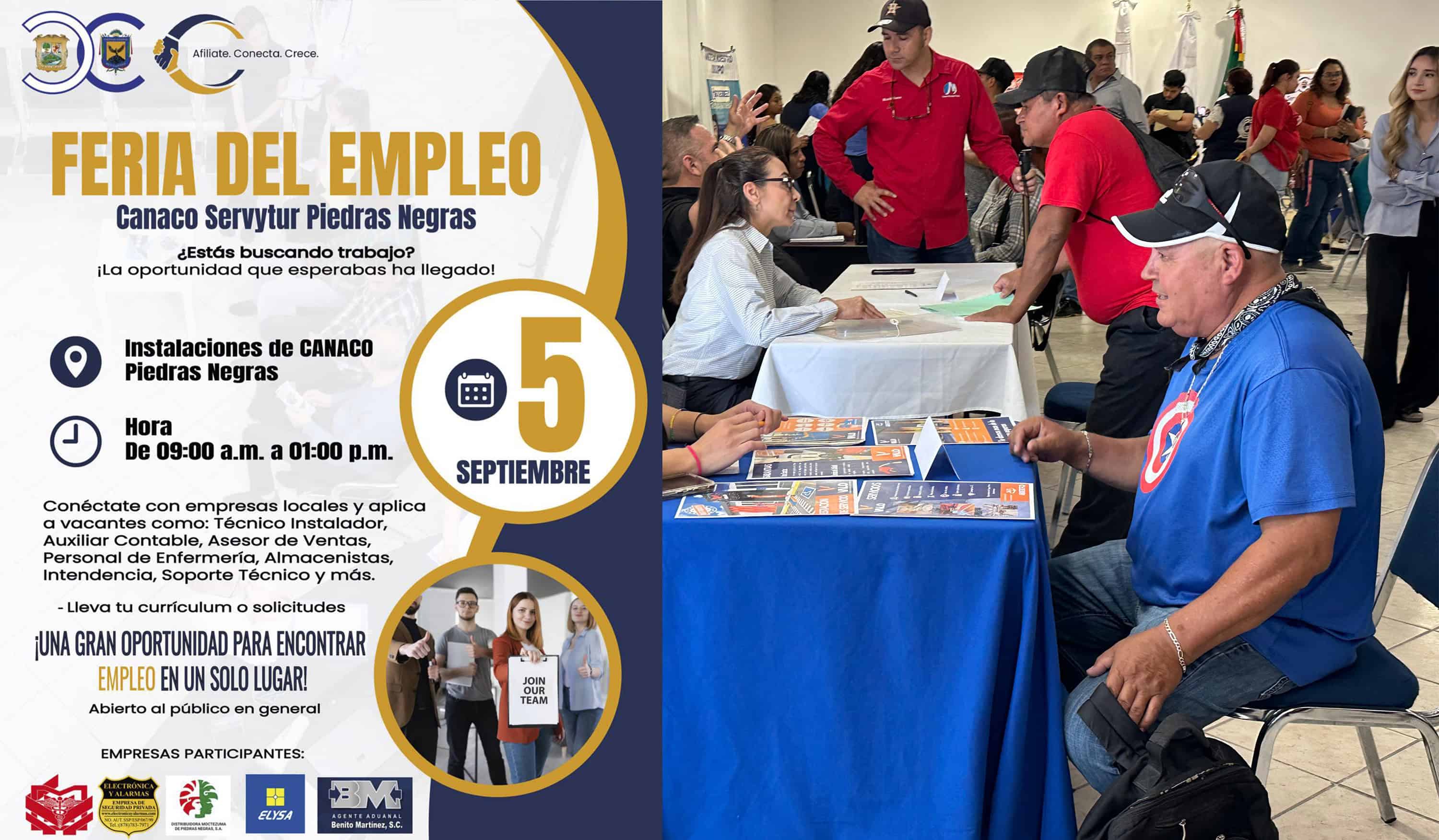 CANACO invita a Feria del Empleo en Piedras Negras