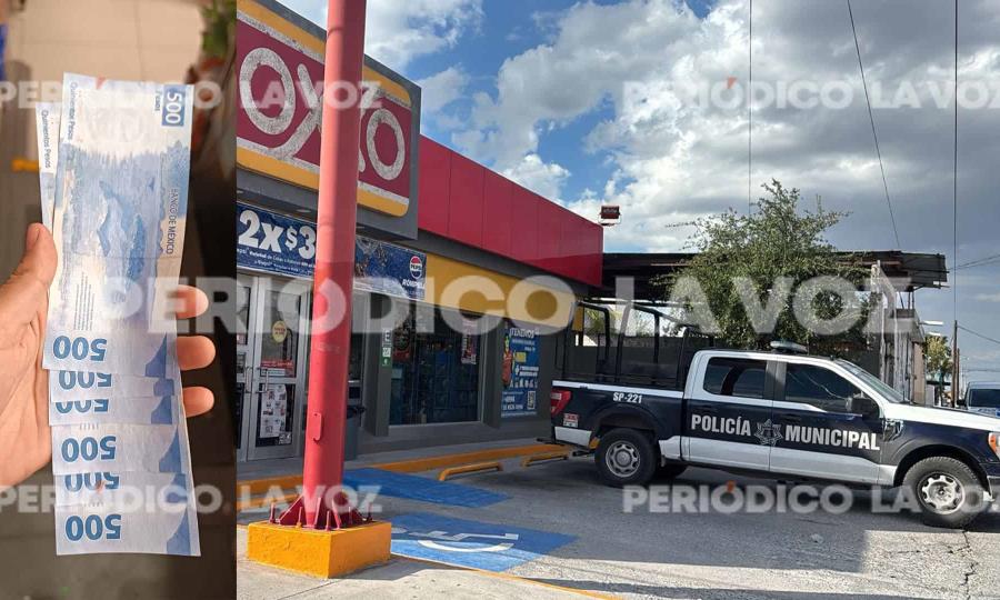 Sujeto busca cambiar billetes falsos en tienda de conveniencia