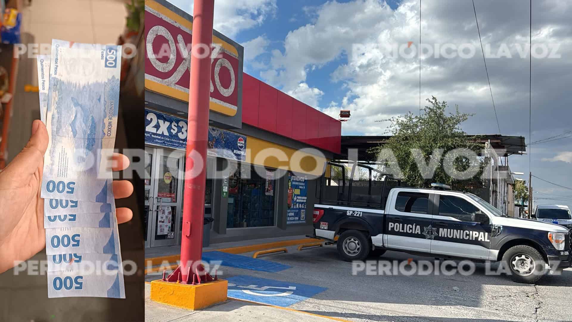 Sujeto busca cambiar billetes falsos en tienda de conveniencia