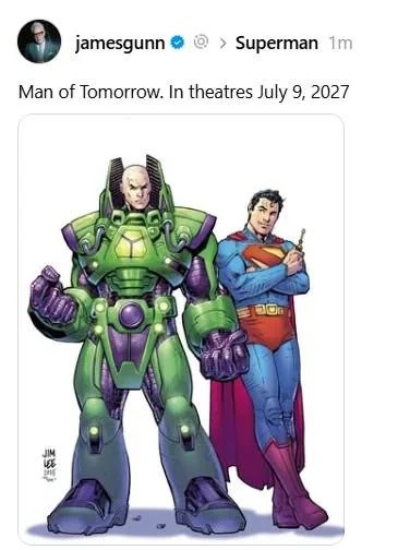 ¡OFICIALl! James Gunn anuncia SECUELA de Superman para julio de 2027