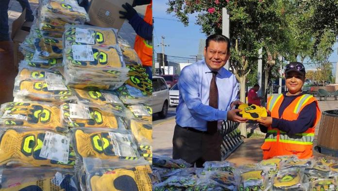 Banco de Alimentos dona guantes a personal de limpieza en Ciudad Acuña