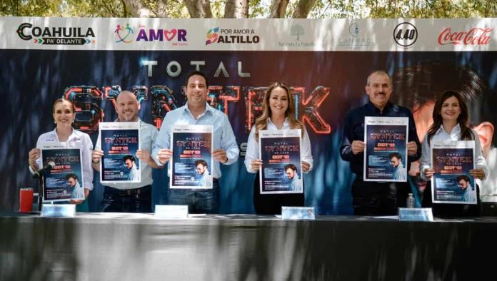Presentación de concierto benéfico de Aleks Syntek en Saltillo