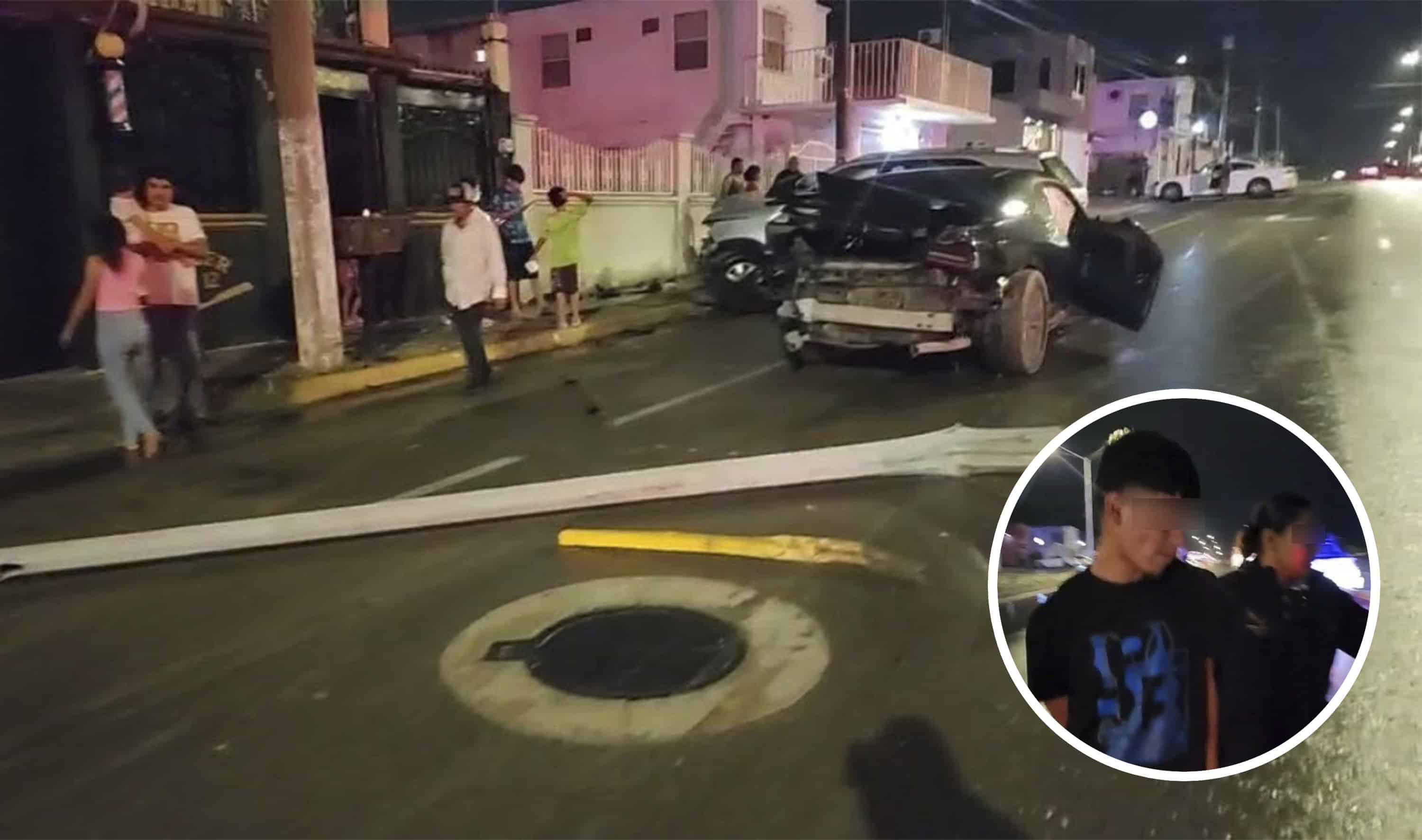 Carreritas entre autos deportivos terminan en choque múltiple en Piedras Negras