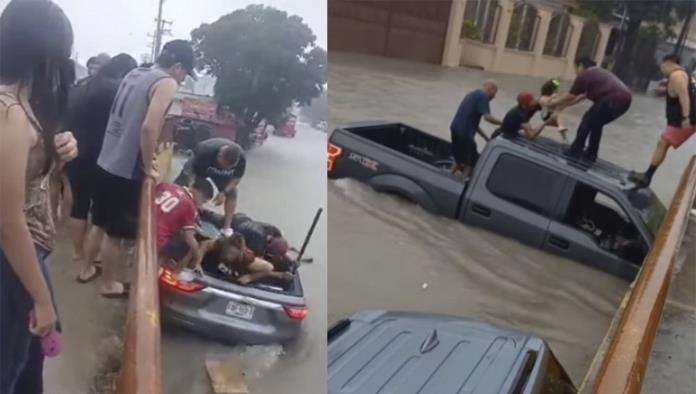 Héroes rescatan a familia monclovense arrastrada por corriente en Piedras Negras