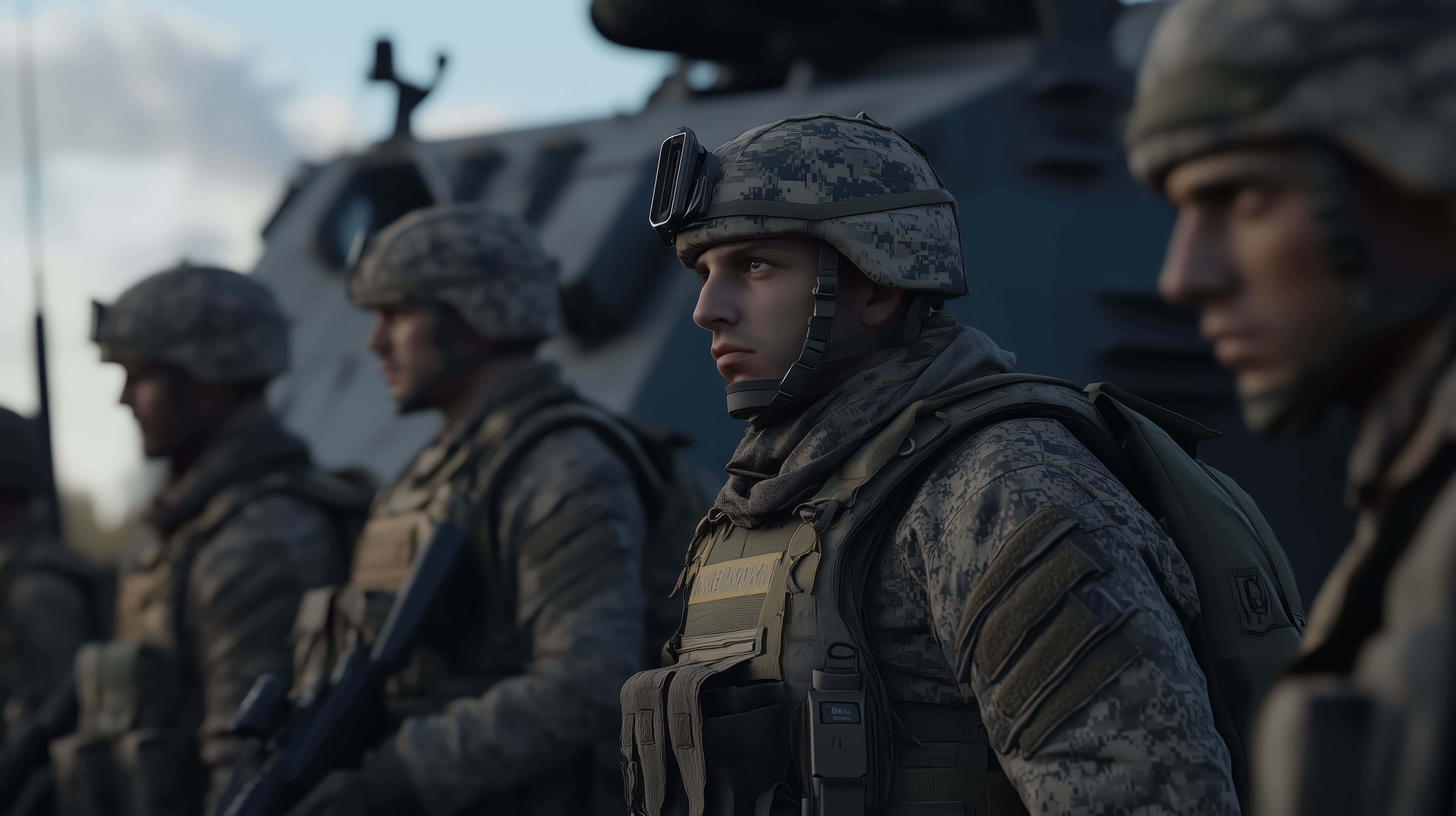 https://www.vecteezy.com/photo/49686939-soldiers-in-camouflage-uniforms-and-helmets-standing-by-military-vehicle