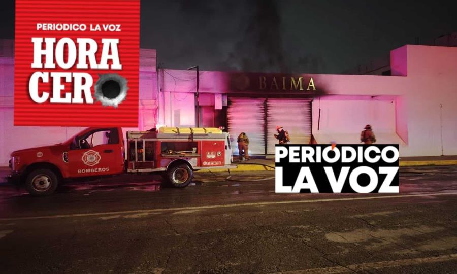 Incendio consume tienda BAIMA en pleno centro de Monclov