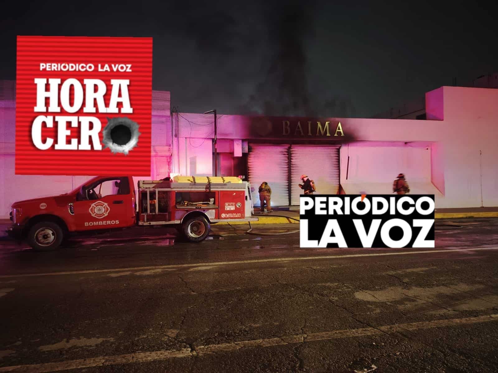 Incendio consume tienda BAIMA en pleno centro de Monclov