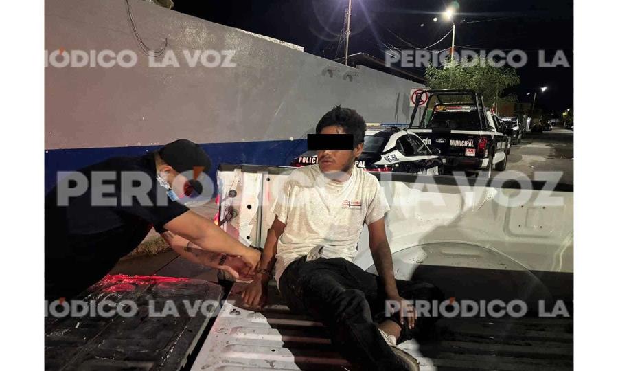Carlos asegurado por Policía Municipal en Monclova