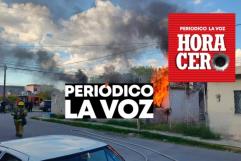 Bomberos sofocan incendio que consumió casa en Frontera
