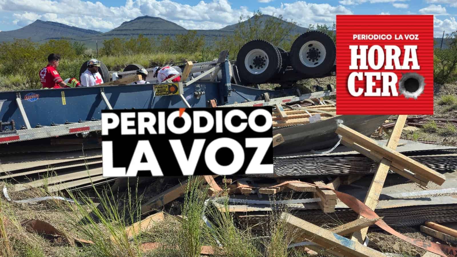 Trailero pierde la vida en volcadura en carretera estatal de Coahuila