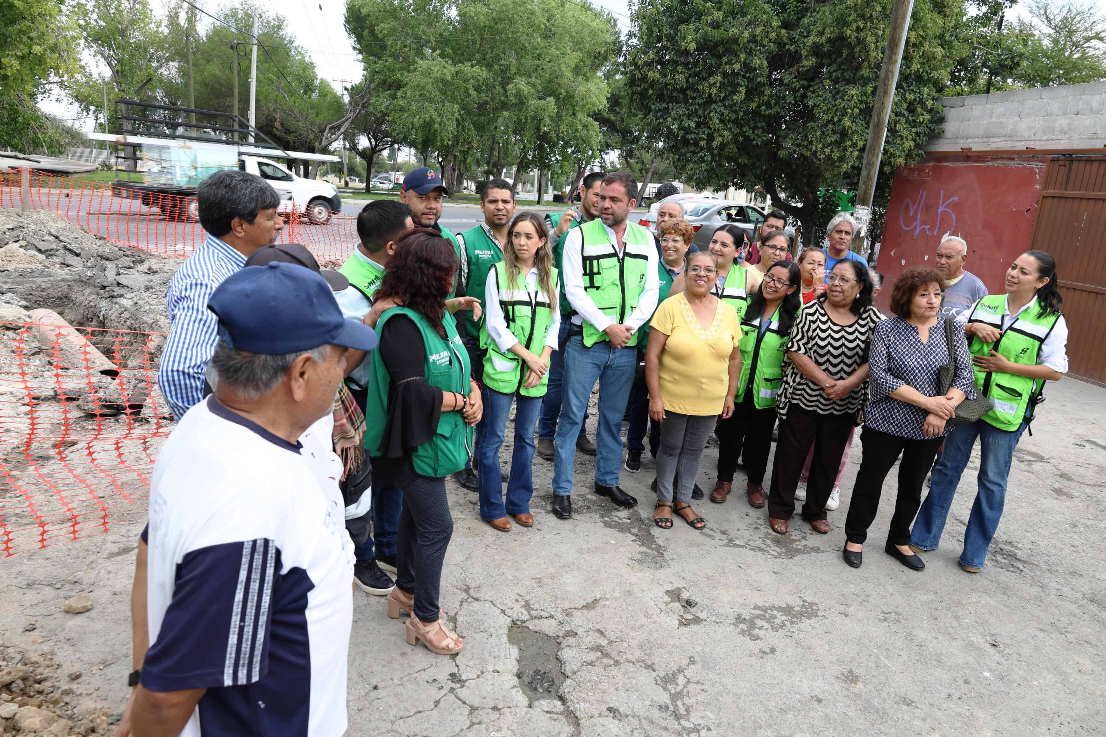 Vecinos de Saltillo agradecen la construcción del sistema pluvial