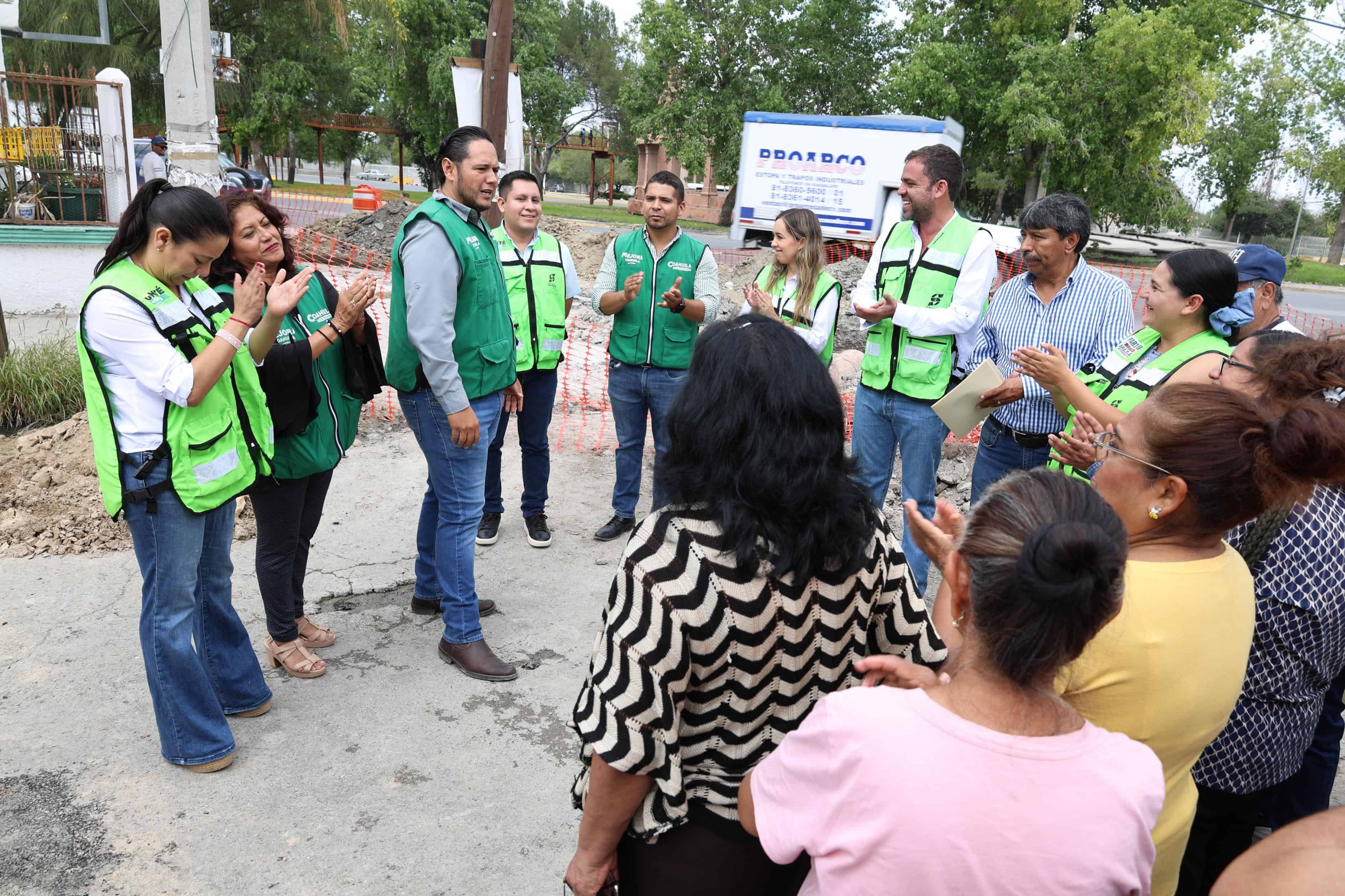Vecinos de Saltillo agradecen la construcción del sistema pluvial