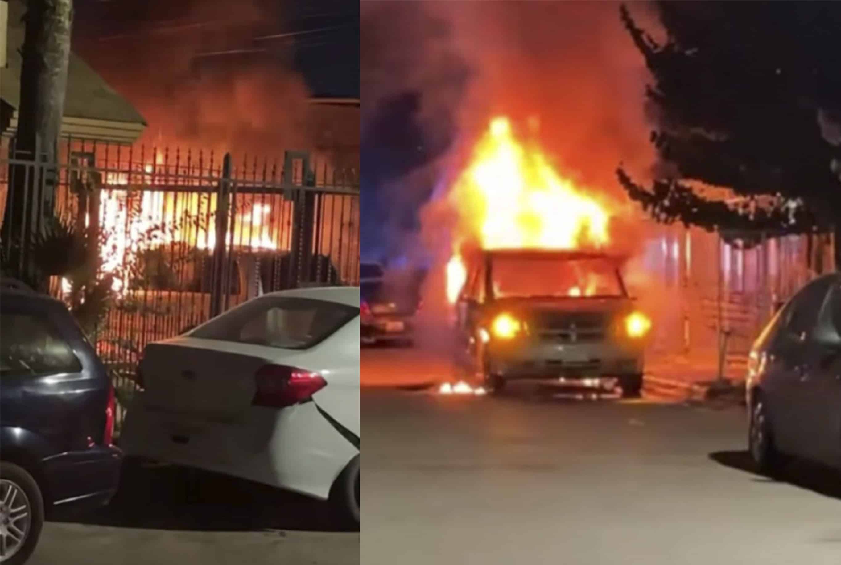 Incendian camioneta durante la madrugada en colonia Lázaro Cárdenas