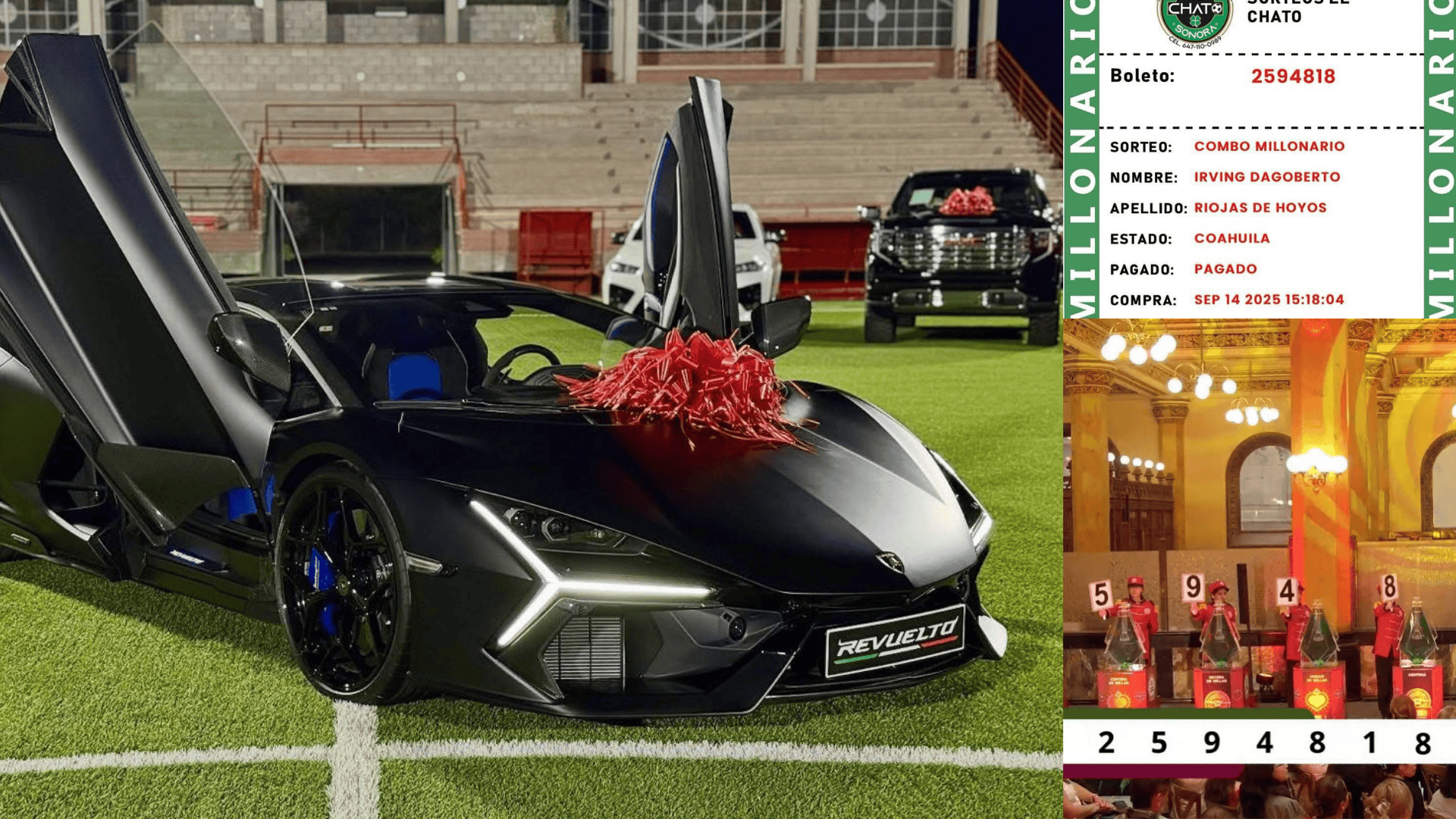 Irving Dagoberto Riojas de Hoyos, Ganador del Lamborghini Revuelto 2025 en Sorteo de Castaños