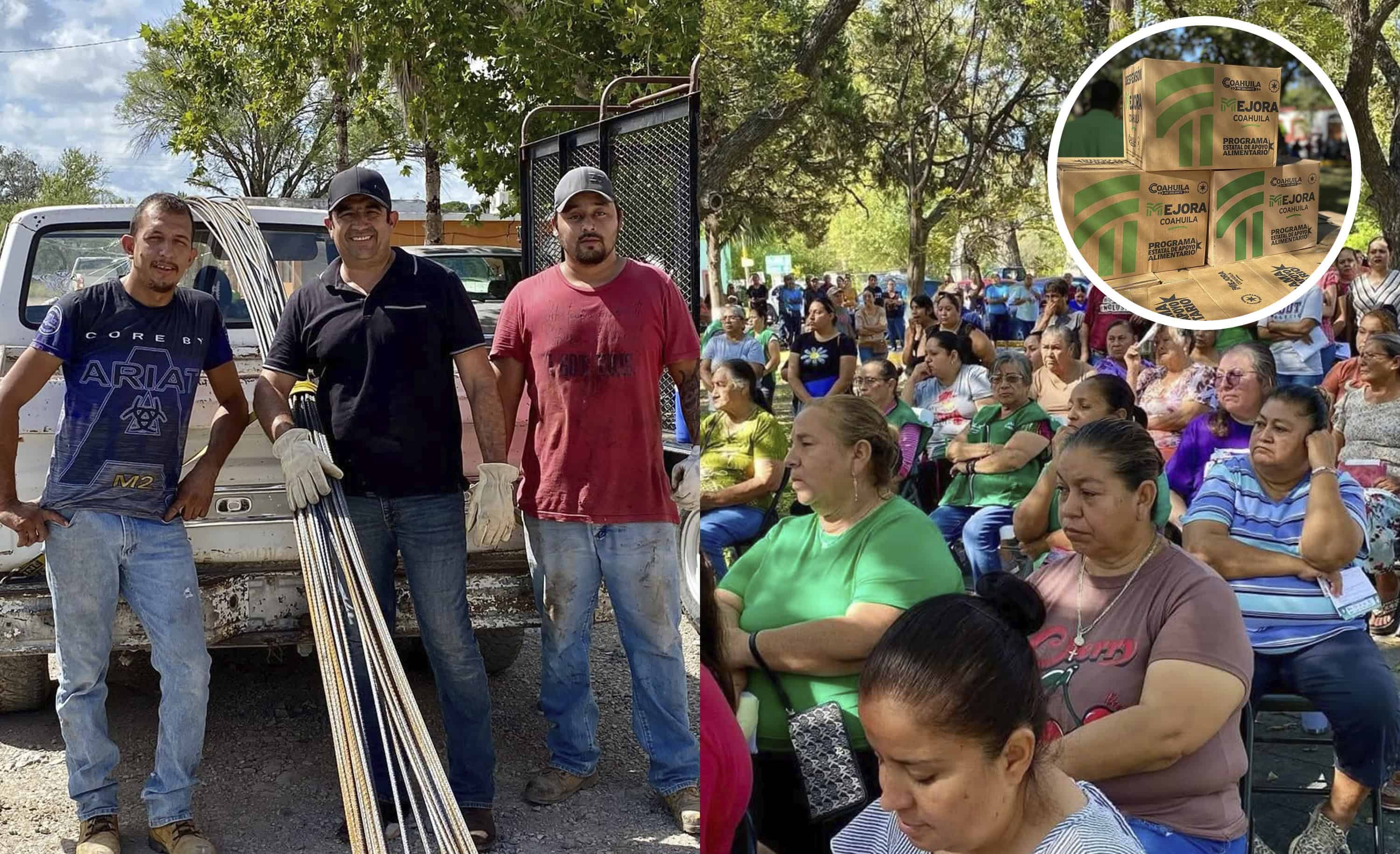 Impulsan economía familiar con materiales de construcción y despensas en Villa Unión
