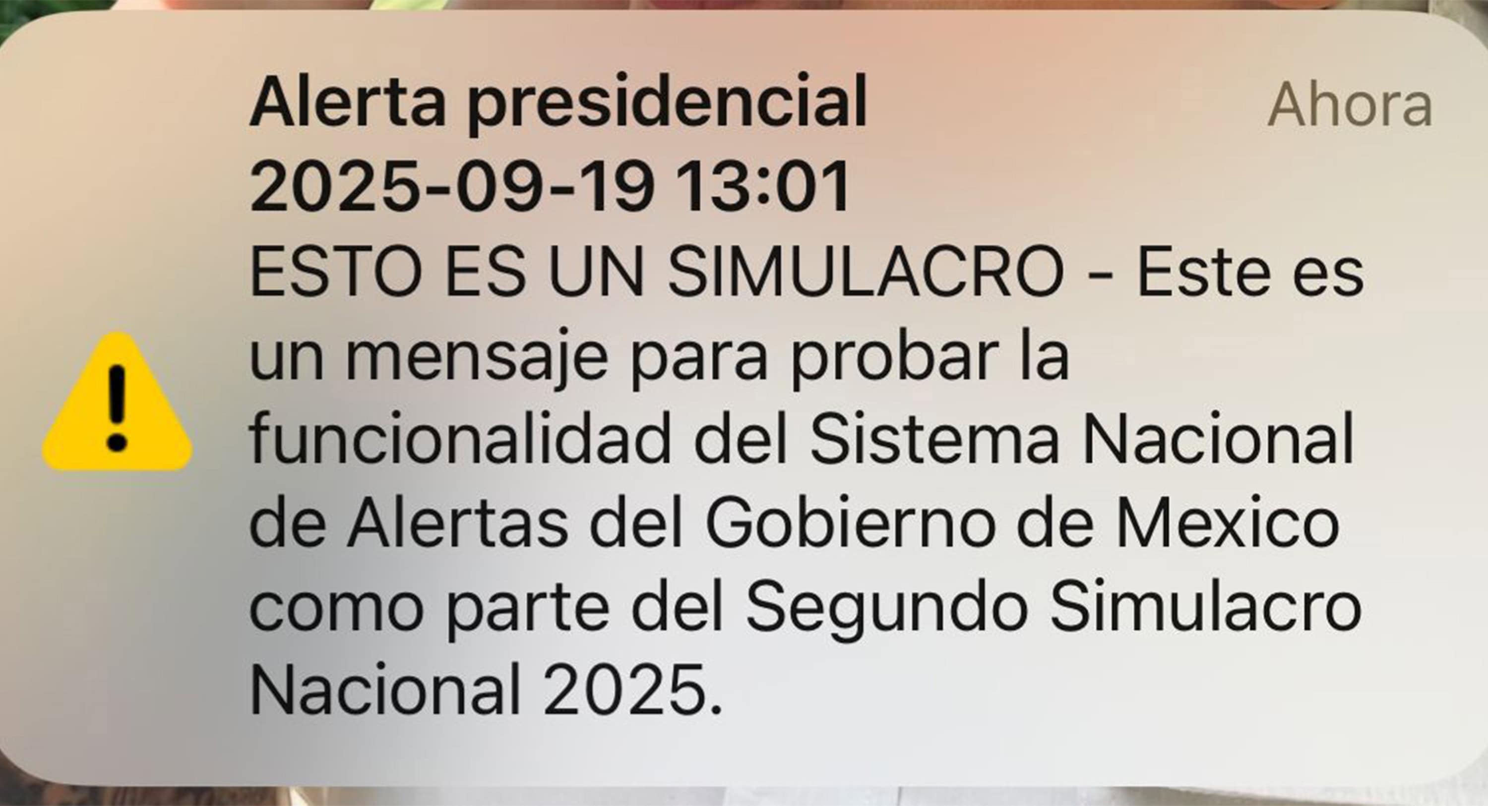 Saca susto simulacro nacional con alerta en celulares