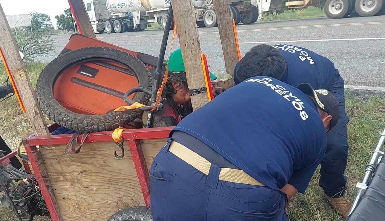 Motociclista es rescatado tras permanecer tres días accidentado en la 57