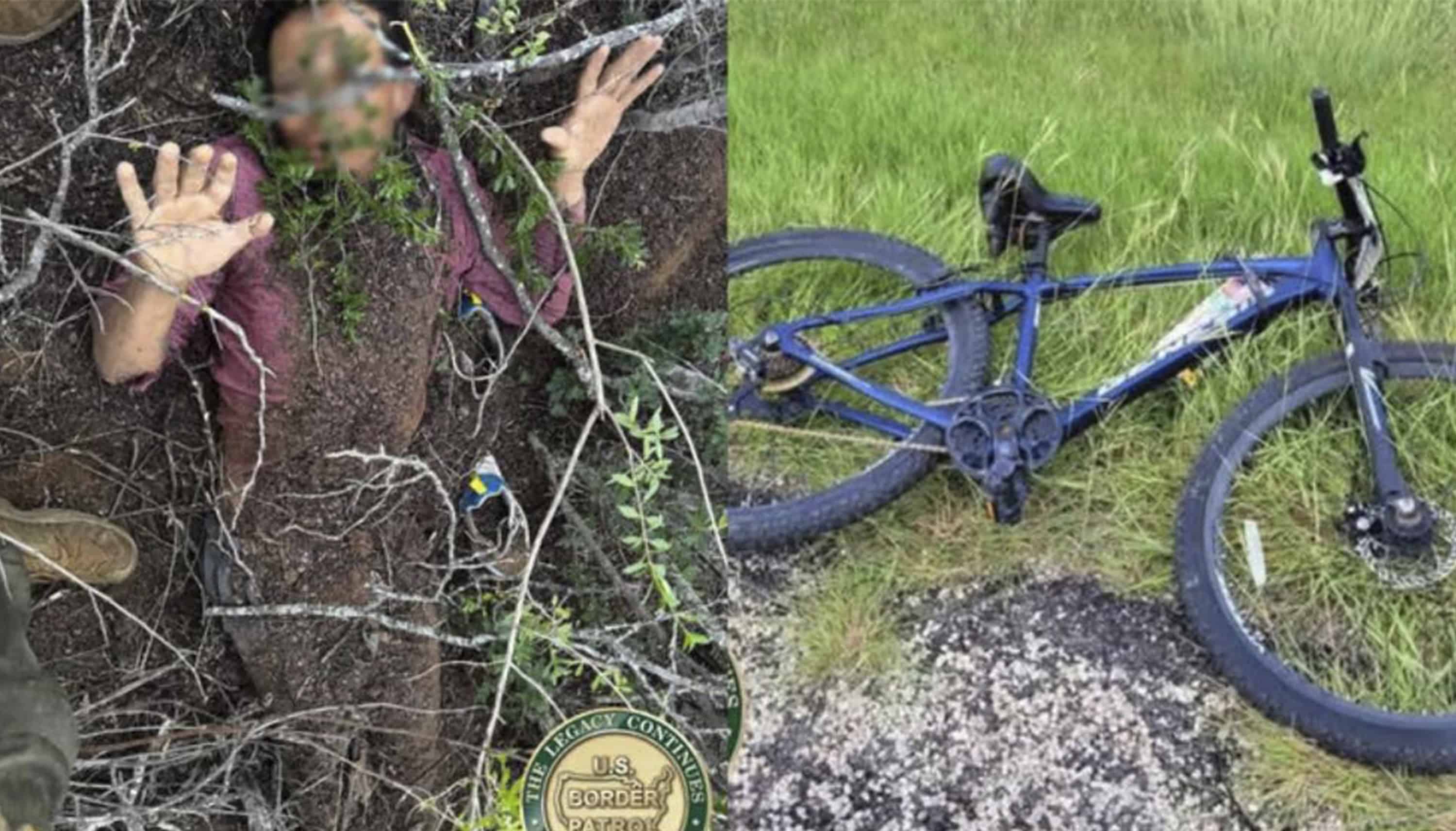 Migrante cruza en bici y se entierra para evadir a la Patrulla Fronteriza