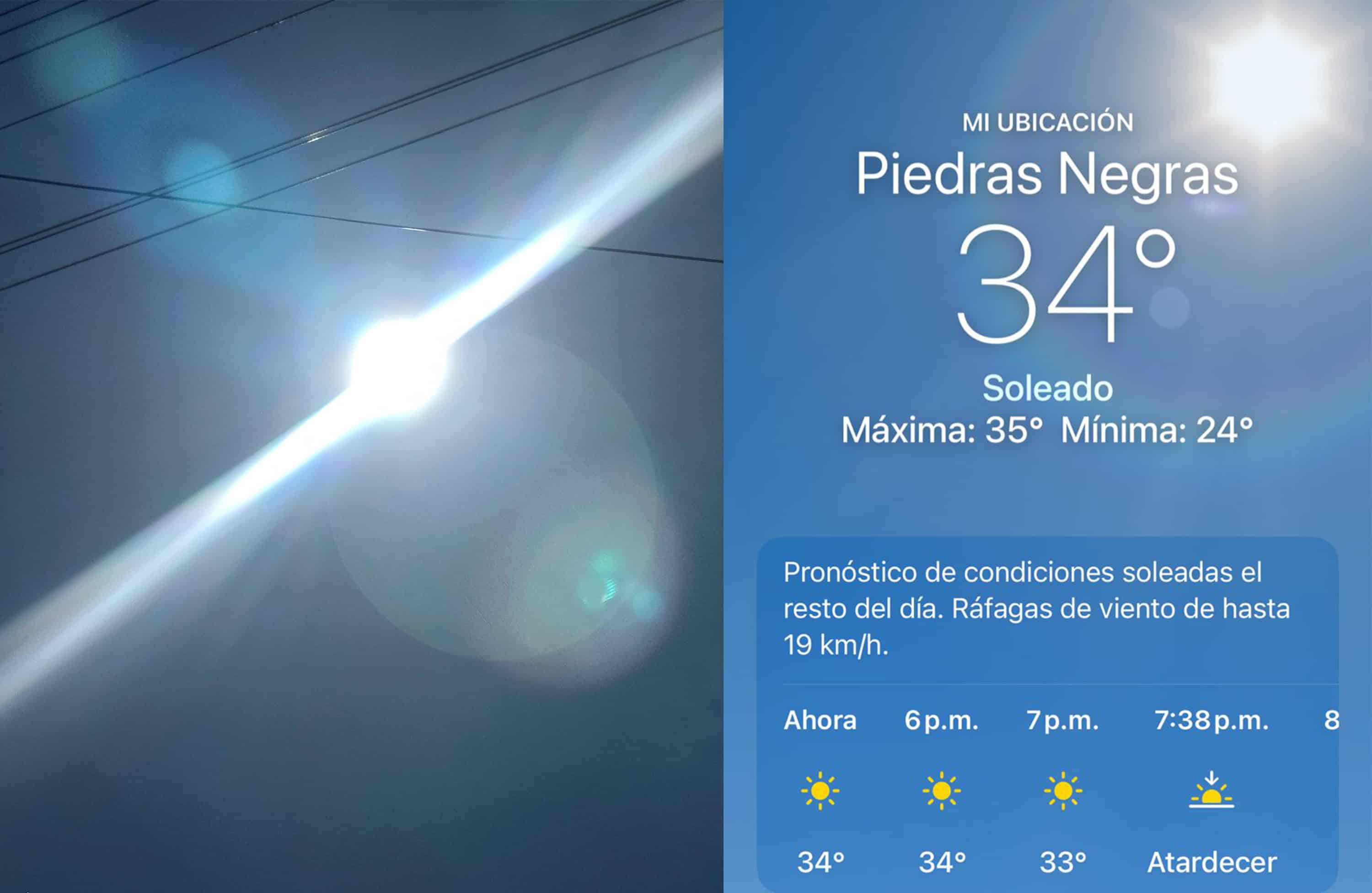 Llega el otoño con calor; prevén frente frío en Piedras Negras