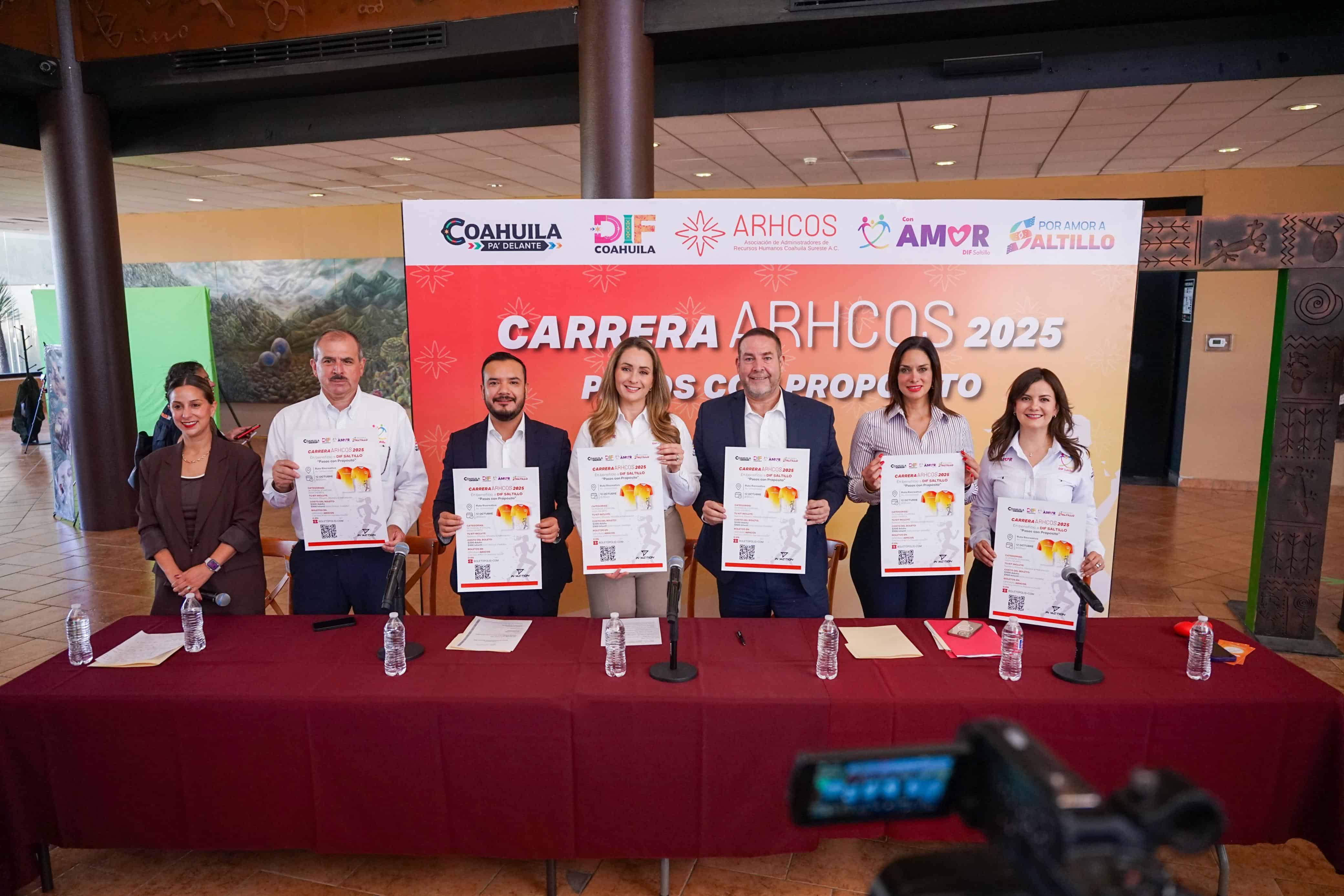 Carrera ARHCOS 2025 en Saltillo para operaciones de corazón en DIF