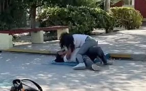 Pelea entre alumnas del CBTIS 239 opaca jornada del Día Naranja en Nava