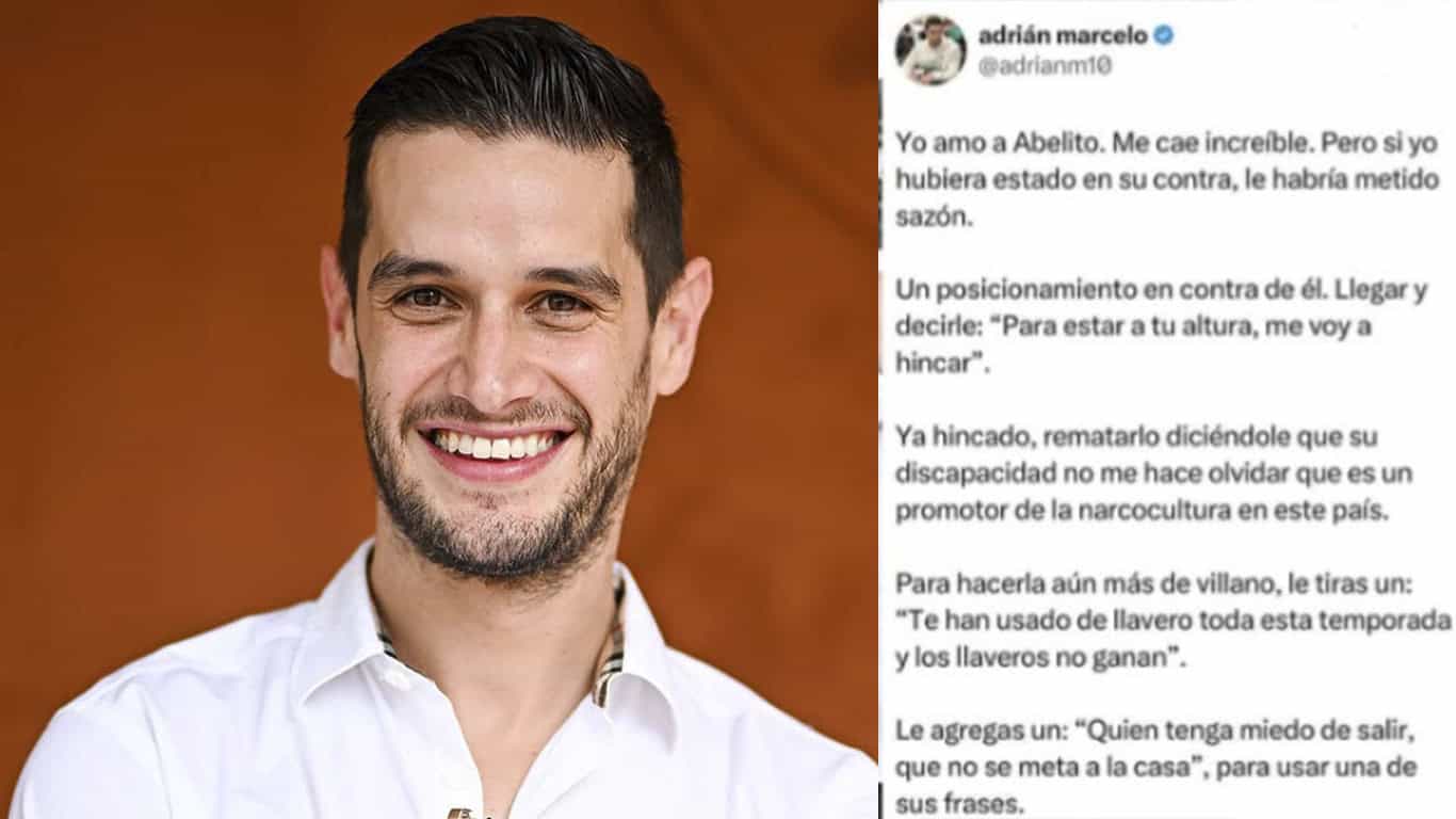 Adrián Marcelo desata polémica con sus comentarios sobre Abelito en redes sociales