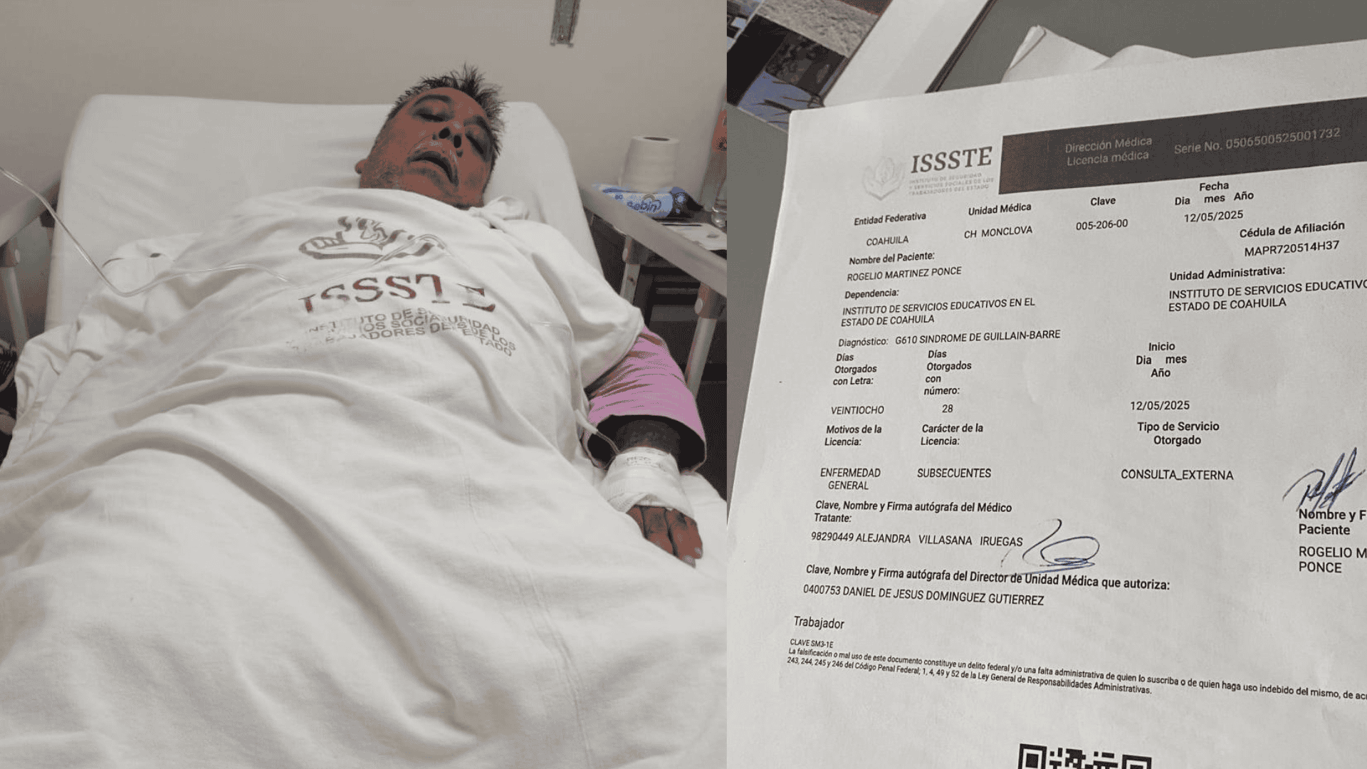 Maestro de educación física denuncia al ISSSTE por suspender sus incapacidades