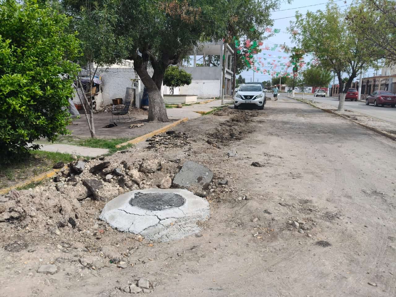 Preocupaci&oacute;n en Villa de Agujita por obra de drenaje inconclusa