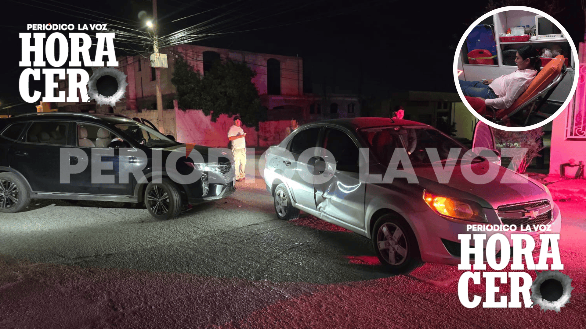 Ignora alto y causa choque, acaba en el hospital