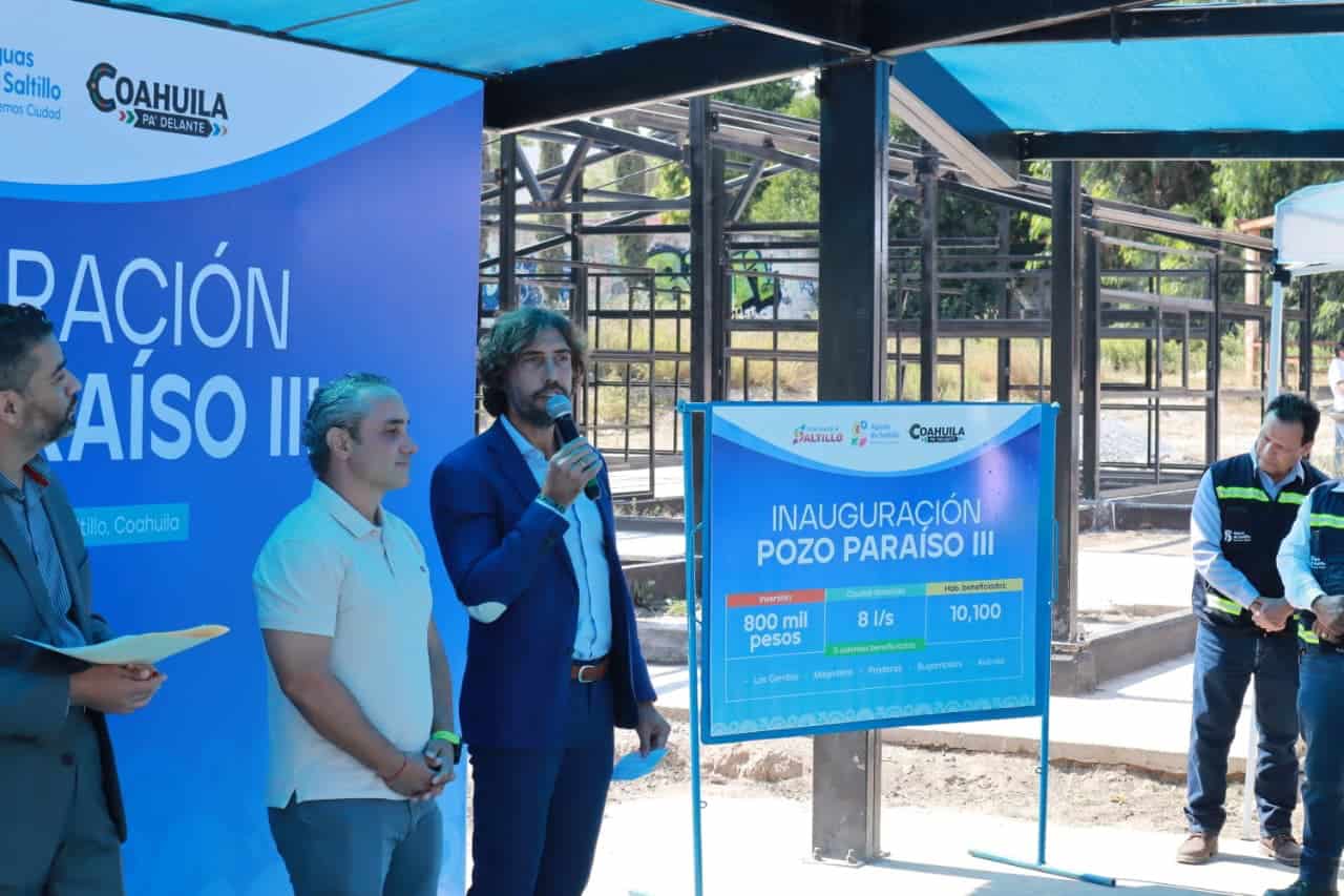 Inaugurado el Pozo Paraíso III para fortalecer suministro de agua en Saltillo