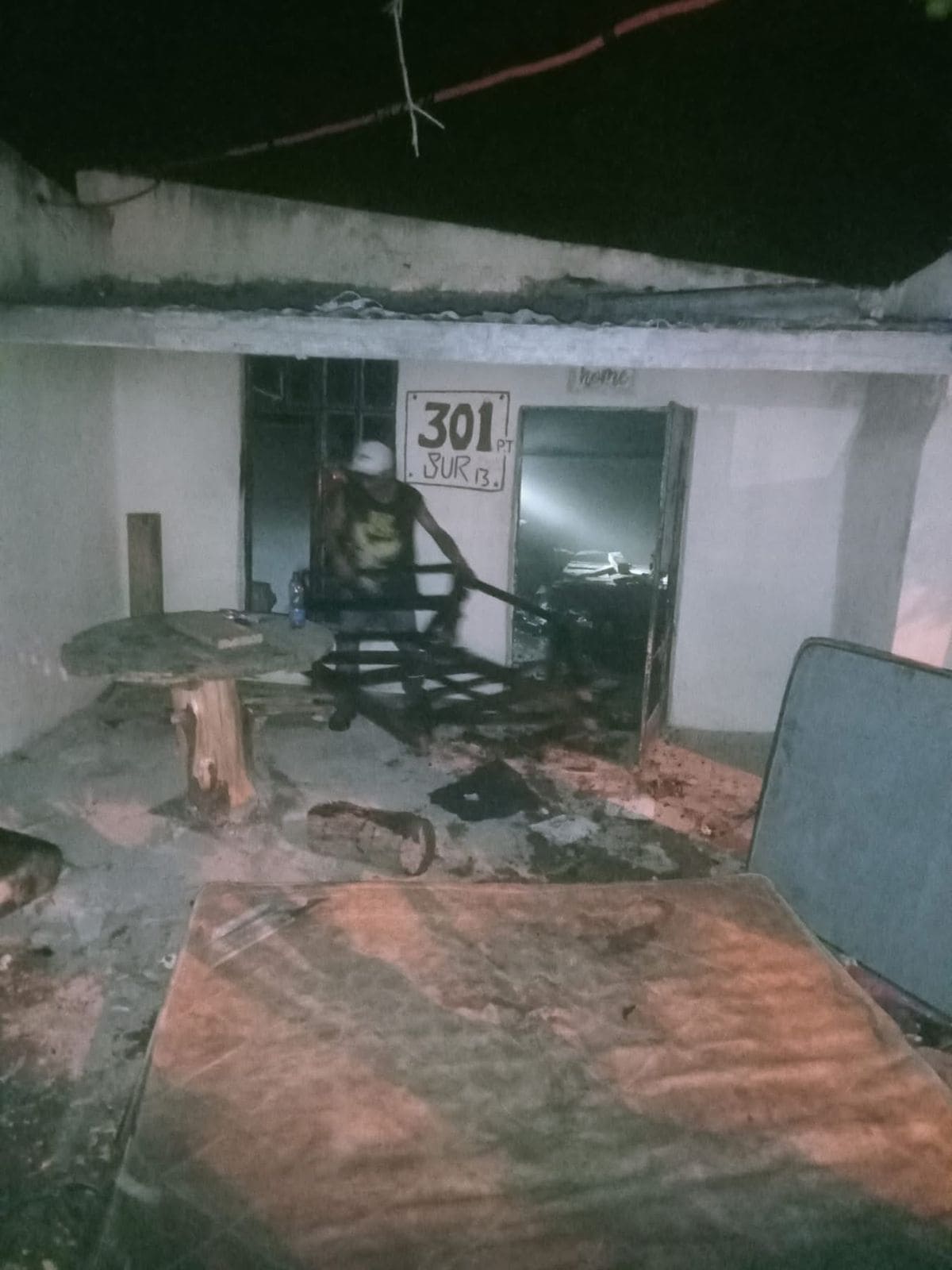 Incendio controlado en domicilio de Melchor Múzquiz