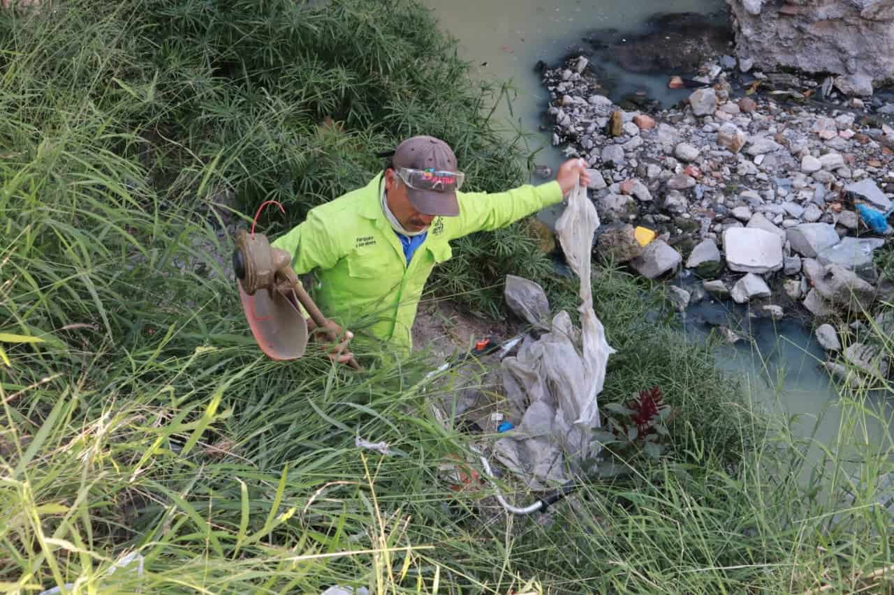 Mantenimiento de espacios públicos en Saltillo: arroyo La Tórtola renovado