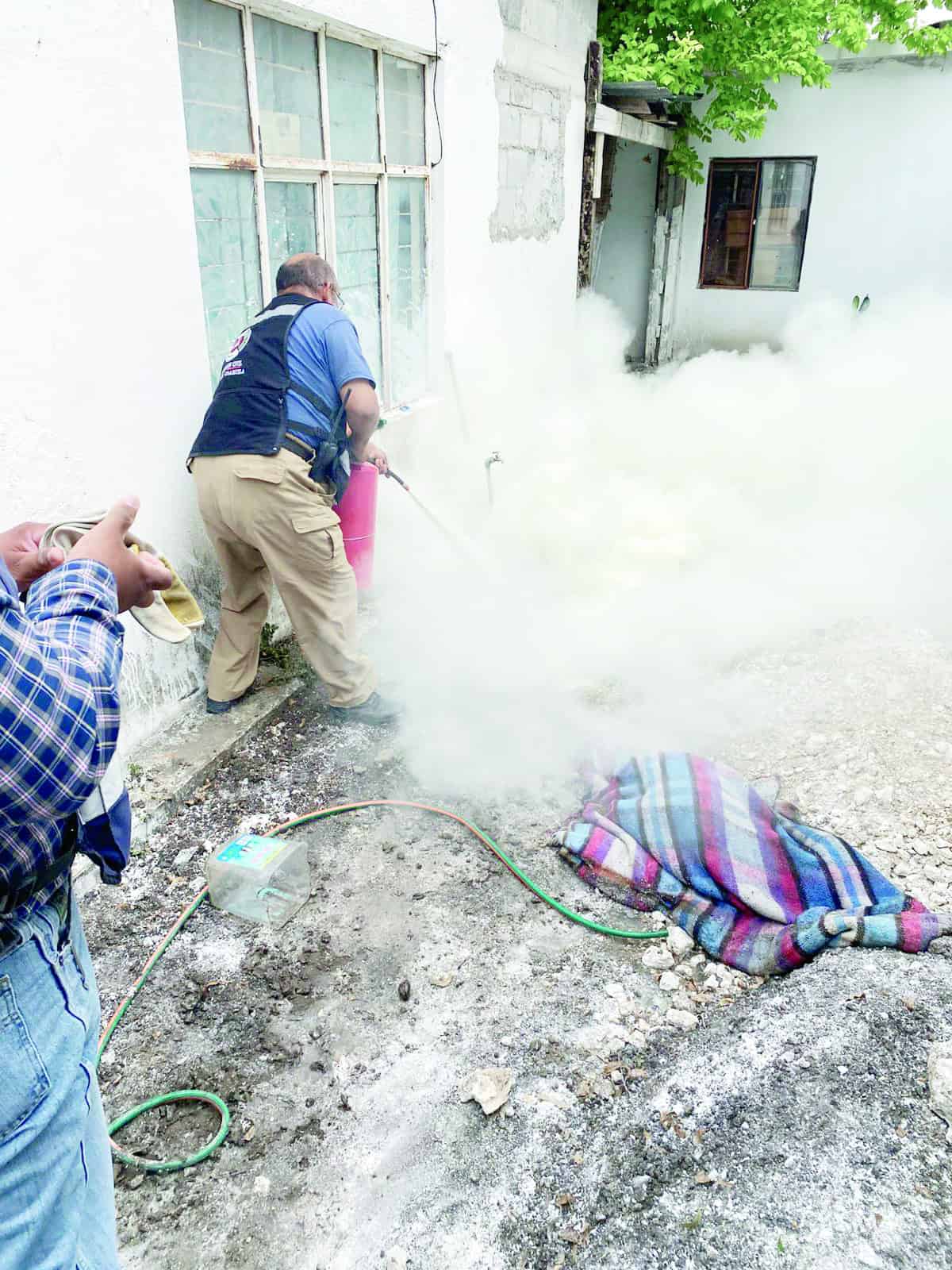 Adulto mayor resulta herido en incendio por uso inadecuado de gas
