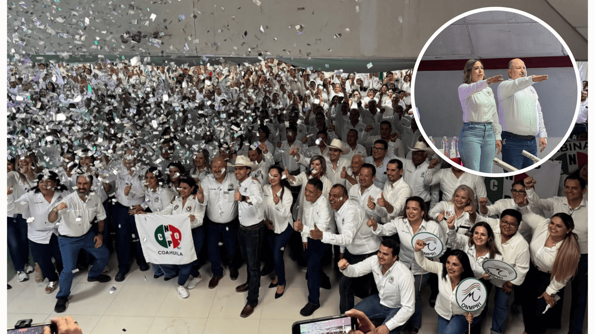 Toma de protesta del PRI en Sabinas: compromiso político renovado