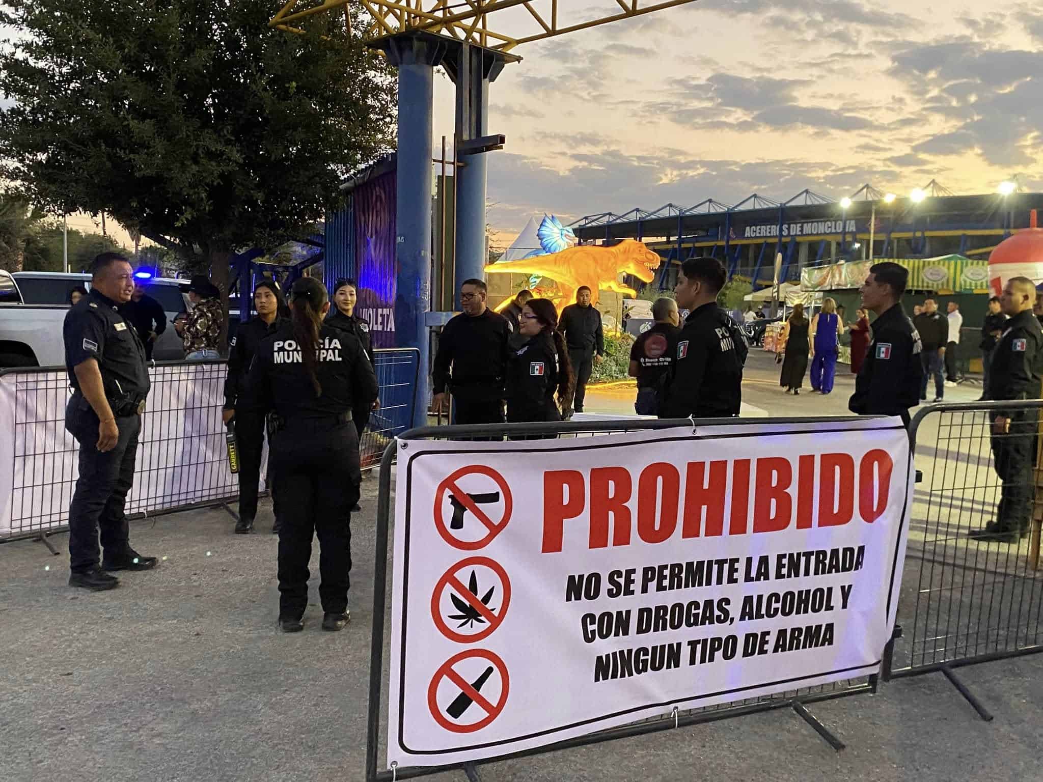 Más de 120 elementos despliegan operativos de seguridad en Feria de Monclova