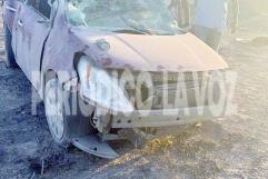 Vuelco de Auto en Carretera de Cuatro Ciénegas Deja Tres Personas Heridas