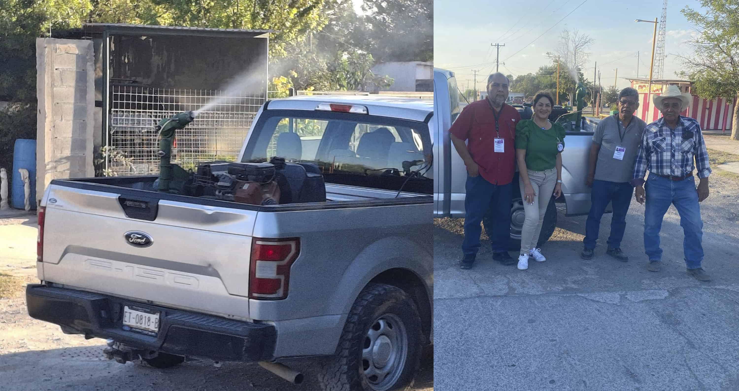 Inician labores de fumigación en el ejido Los Álamos, Morelos