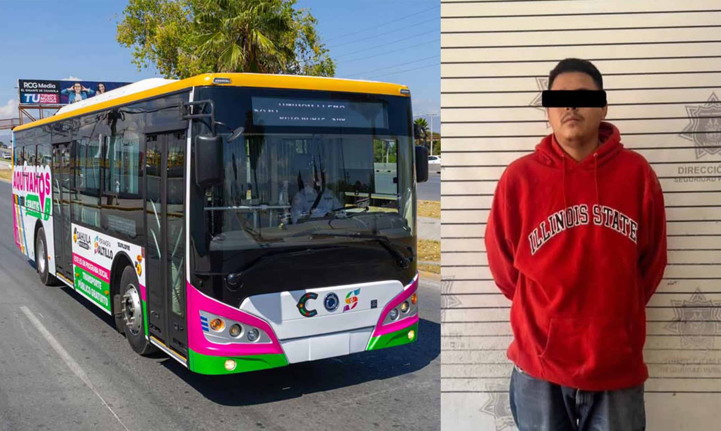 Detienen a hombre por vandalizar camión del programa "Aquí Vamos Gratis" en Saltillo