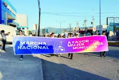 Marcha en Monclova por la protección de la vida y la mujer