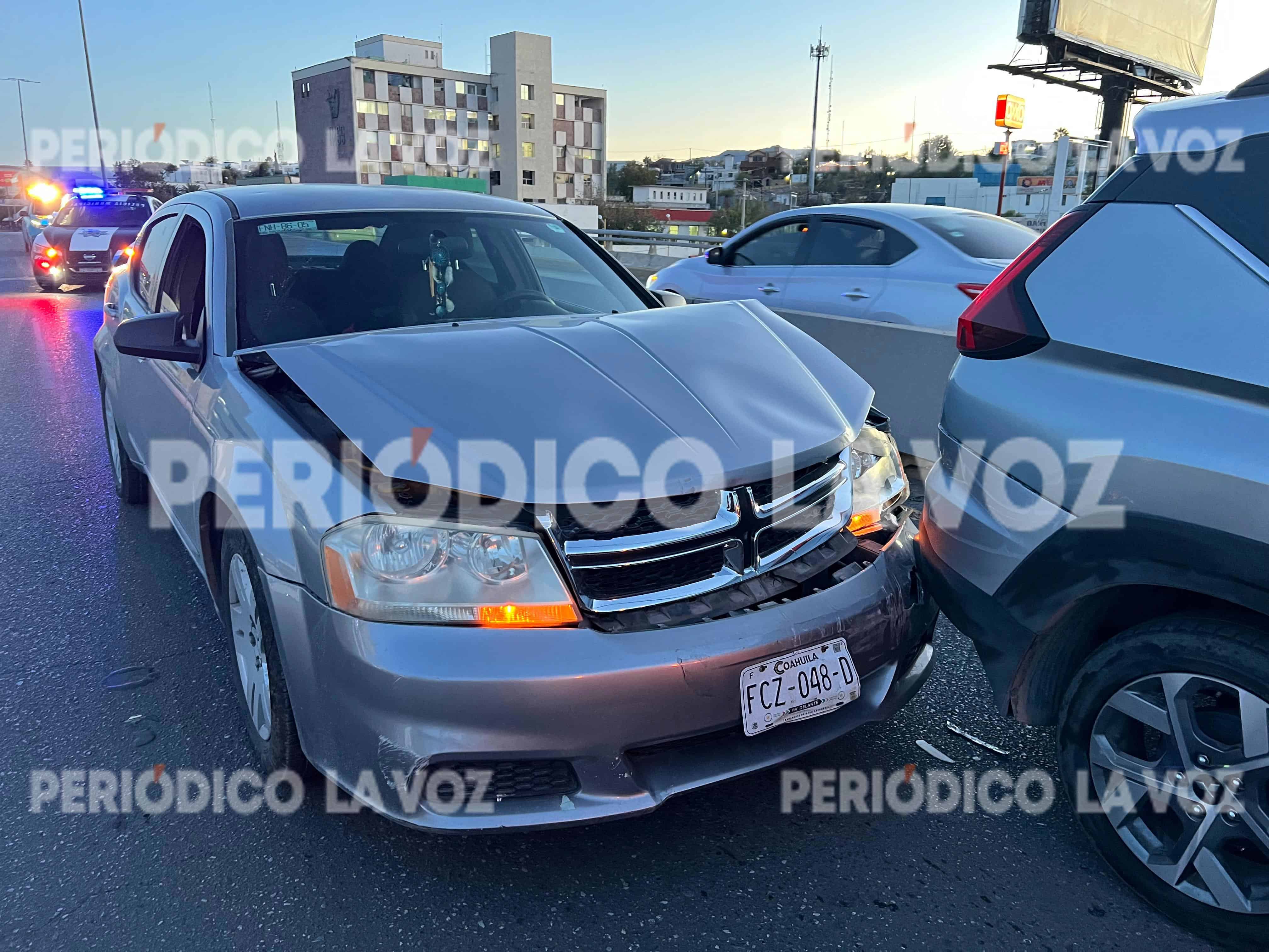 Accidente múltiple genera caos vial en Monclova